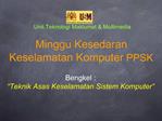 Minggu Kesedaran Keselamatan Komputer PPSK