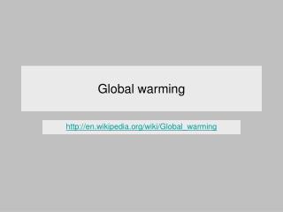 Global warming