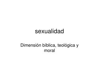 sexualidad