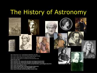 The History of Astronomy