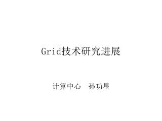 Grid 技术研究进展