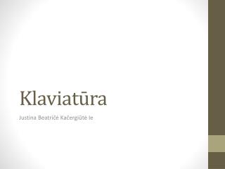 K laviat ūra