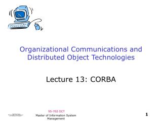 Organizational Communications and Distributed Object Technologies