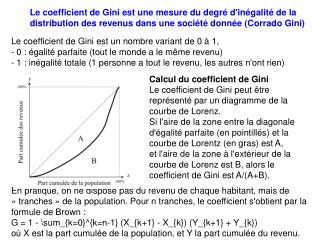 Le coefficient de Gini est un nombre variant de 0 à 1,