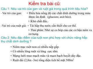 Kiểm tra bài cũ: