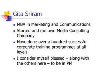 Gita Sriram