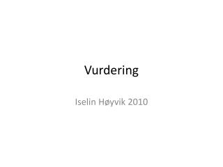 Vurdering