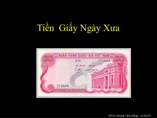 Tiền Giấy Ngày X ư a