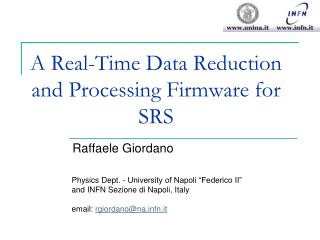 A Real-Time Data Reduction and Processing Firmware for SRS