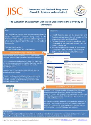 The Evaluation of Assessment Diaries and GradeMark at the University of Glamorgan