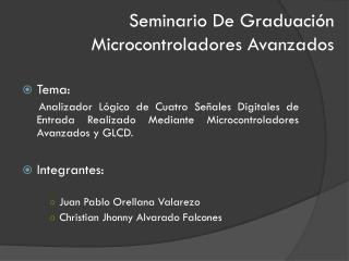 Seminario De Graduación Microcontroladores Avanzados
