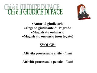 Chi è il GIUDICE DI PACE