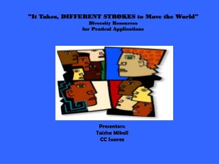 “It Takes, DIFFERENT STROKES to Move the World” Diversity Resources for Pratical Applications