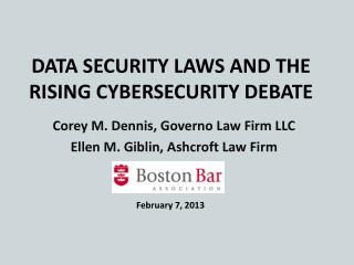 Data Security Laws and the Rising Cybersecurity Debate