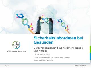 Sicherheitslabordaten bei Gesunden