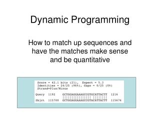 Dynamic Programming