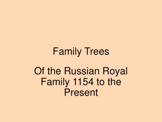 Family Trees