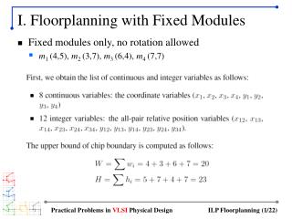 I. Floorplanning with Fixed Modules