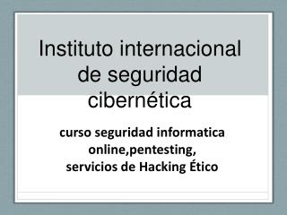curso seguridad informatica online