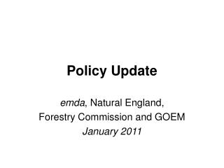 Policy Update