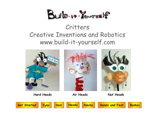 Critters Creative Inventions and Robotics build-it-yourself