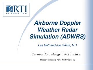 Airborne Doppler Weather Radar Simulation (ADWRS)