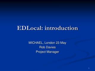 EDLocal: introduction