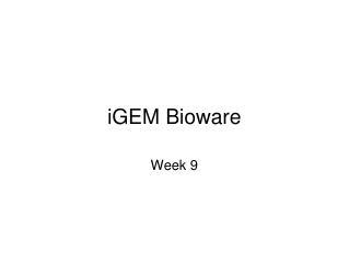 iGEM Bioware