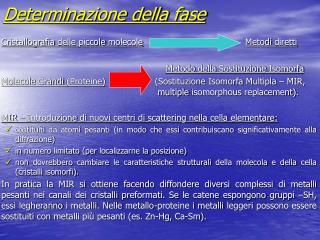 Determinazione della fase