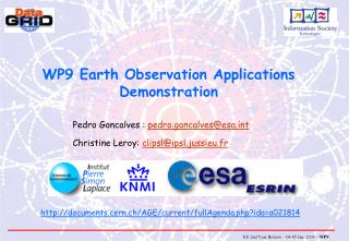 WP9 Earth Observation Applications Demonstration