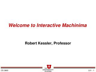 Welcome to Interactive Machinima