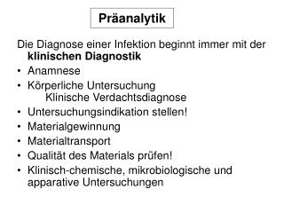 Präanalytik