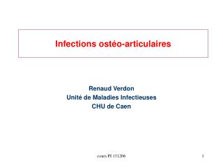 Infections ostéo-articulaires