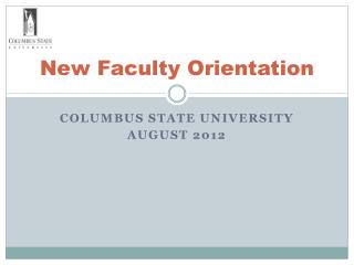 New Faculty Orientation