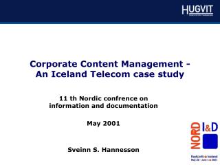 Corporate Content Management - An Iceland Telecom case study