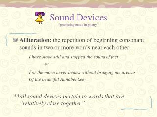 Sound Devices “producing music in poetry”