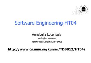 Software Engineering HT04