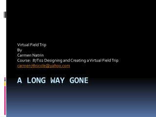 A Long Way Gone