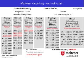 Malteser Ausbildung – weil Nähe zählt !