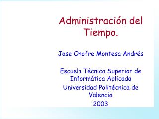 Administración del Tiempo.