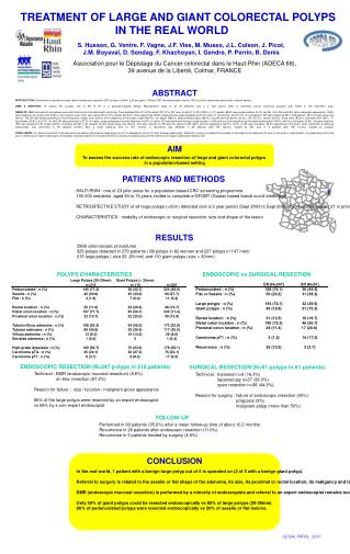   TREATMENT OF LARGE AND GIANT COLORECTAL POLYPS IN THE REAL WORLD  