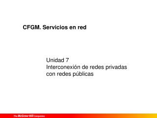 CFGM. Servicios en red