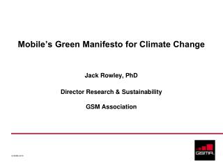 Mobile’s Green Manifesto for Climate Change