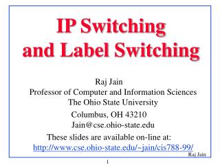 IP Switching and Label Switching