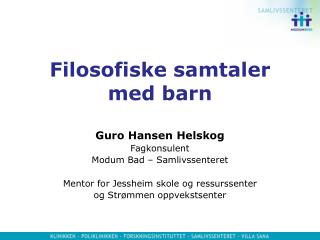 Filosofiske samtaler med barn