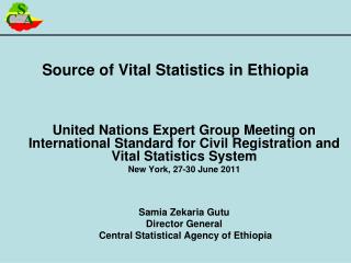 Source of Vital Statistics in Ethiopia