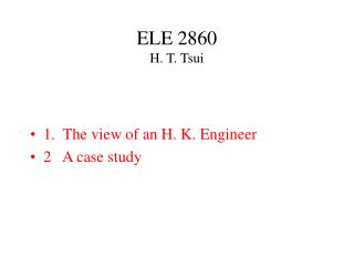 ELE 2860 H. T. Tsui