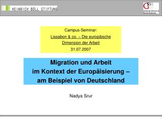 Migration und Arbeit im Kontext der Europäisierung – am Beispiel von Deutschland