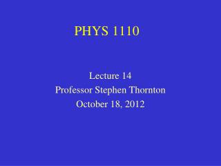 PHYS 1110