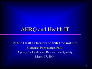 AHRQ and Health IT